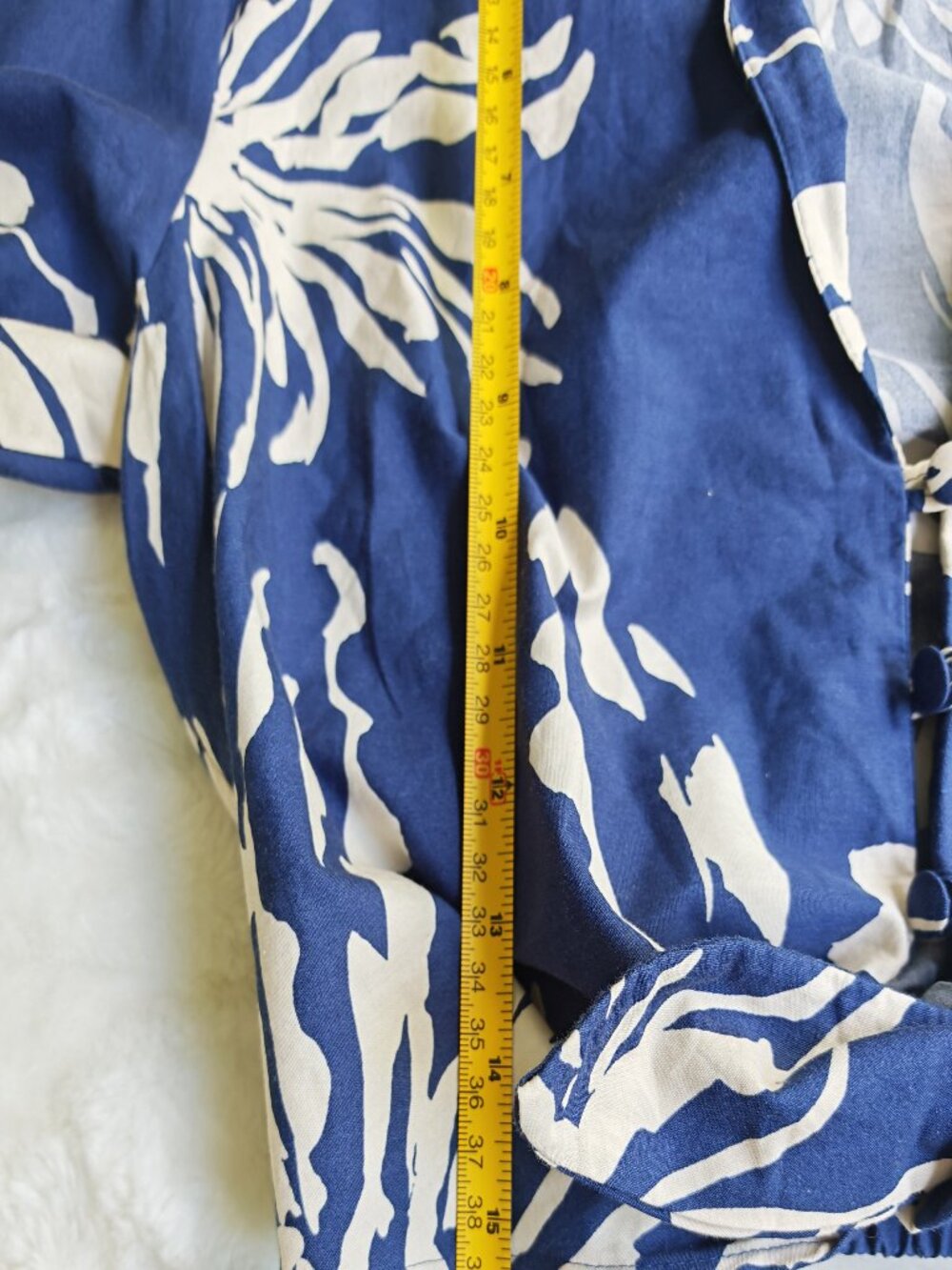 ZARA Blue Tropical Palm Print Matching Set XS/S Crop Tie Top & Midi Wrap Skirt R - Picture 15 of 16